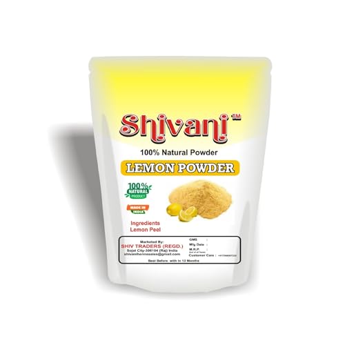 Organic Lemon Peel Powder for Hair, Face & Skin - Natural Cleanser & Whitening Treatment | 100% Pure, No Artificial Colors or Preservatives | 100g | Perfect for DIY Beauty Masks, Scrubs & Hair Rinses