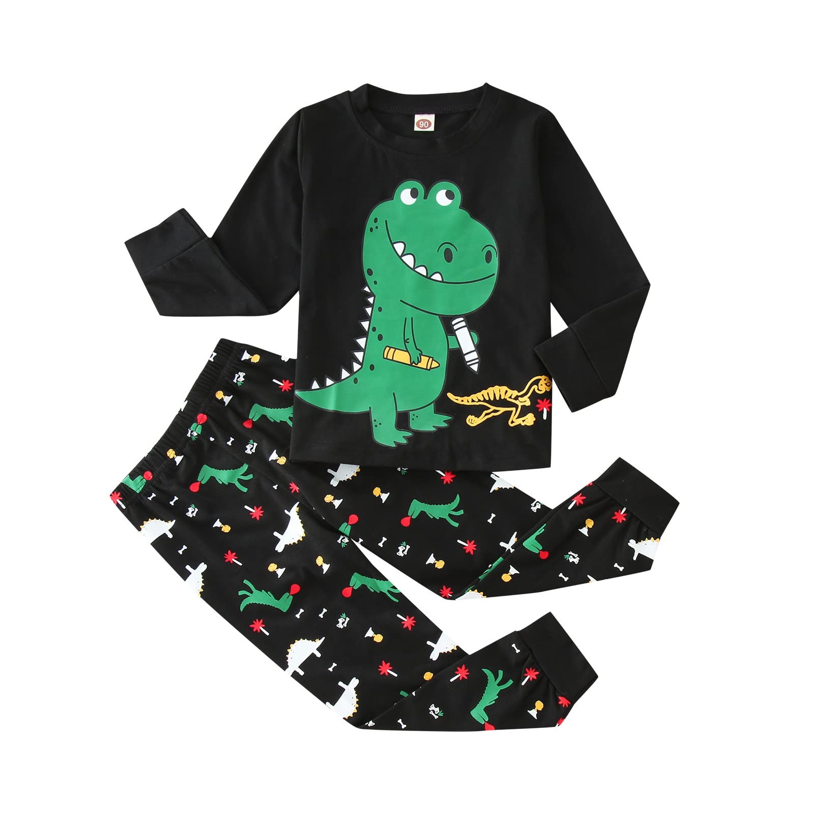 Adorable Baby Boy Outfits - Color Block Long Sleeve Shirts & Jogger Pants Set - Soft Cotton Sweatshirt & Comfortable Pajama Style Clothes for Playtime & Casual Wear