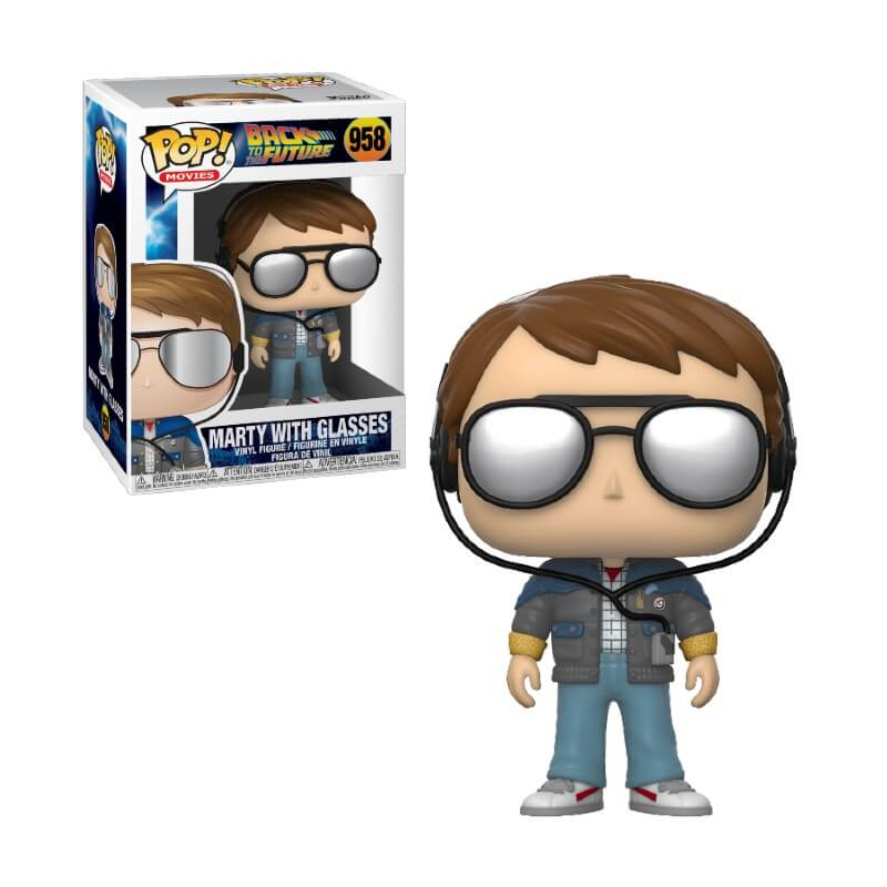 Funko Pop! Back to The Future: Marty McFly with Glasses Vinyl Figure #958 - Perfect for Movie Fans & Collectors