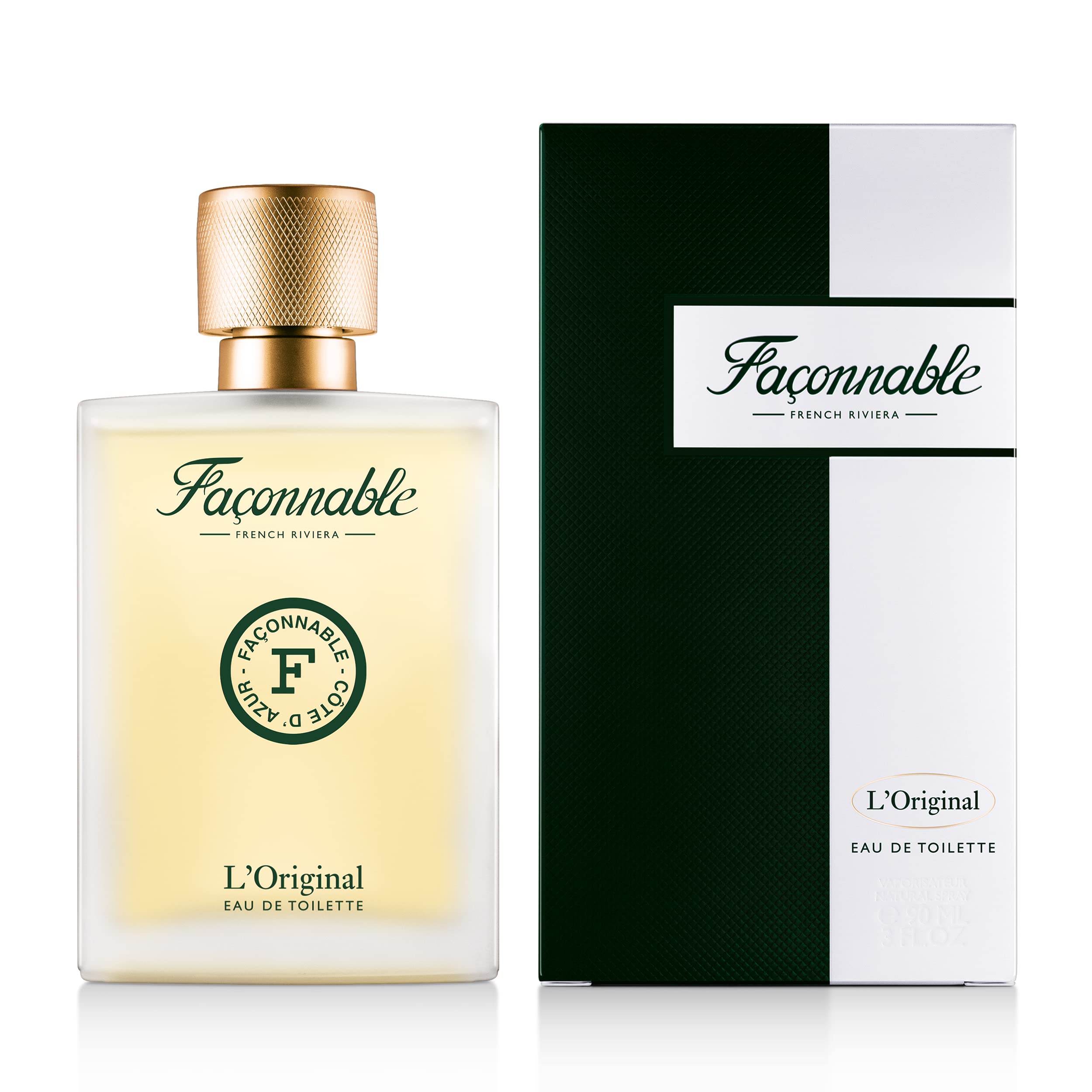 Faconnable L'Original 90ML Eau de Toilette Spray for Men - Fresh & Elegant Fragrance for Daily Wear, Office & Special Occasions