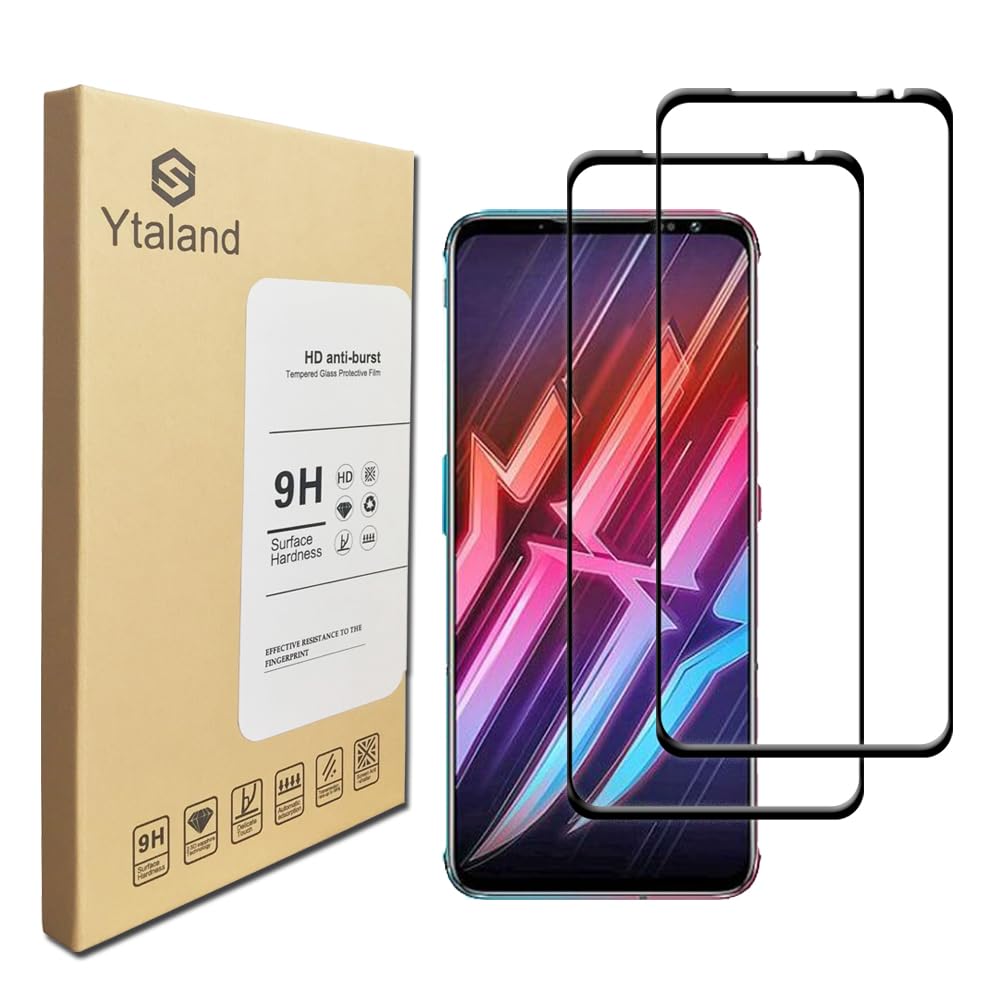 Ytaland 2-Pack 9H Hardness Tempered Glass Screen Protector for Red Magic 6/6 Pro/6S Pro - Full Coverage, Bubble-Free - Perfect for Gaming & Daily Protection
