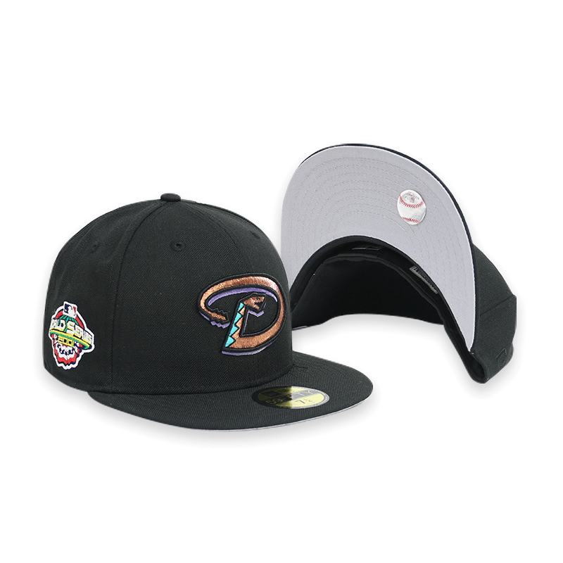 Arizona Diamondbacks 2001 World Series Black 59FIFTY Fitted Hat for Men - Official MLB Baseball Cap for Games & Casual Wear