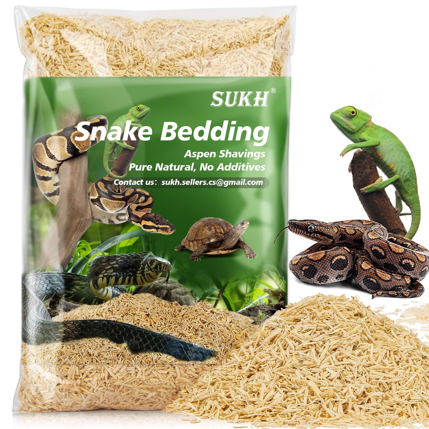 Premium Aspen Shavings Snake Bedding - 14oz Natural Reptile Substrate for Terrariums, Snake Tanks & Small Animal Habitats | Safe for Lizards, Tortoises, Rabbits, Chinchillas & Birds | Ideal for Burrowing, Nesting & Odor Control