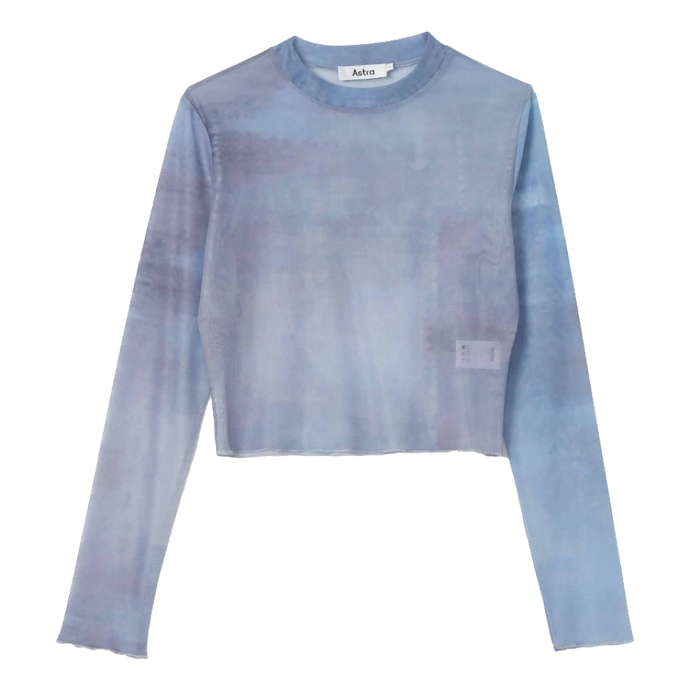 Astra Vision Long Sleeve T-Shirt for Men & Women - Soft Dusty Blue Casual Shirt - Perfect for Work, Travel & Everyday Wear