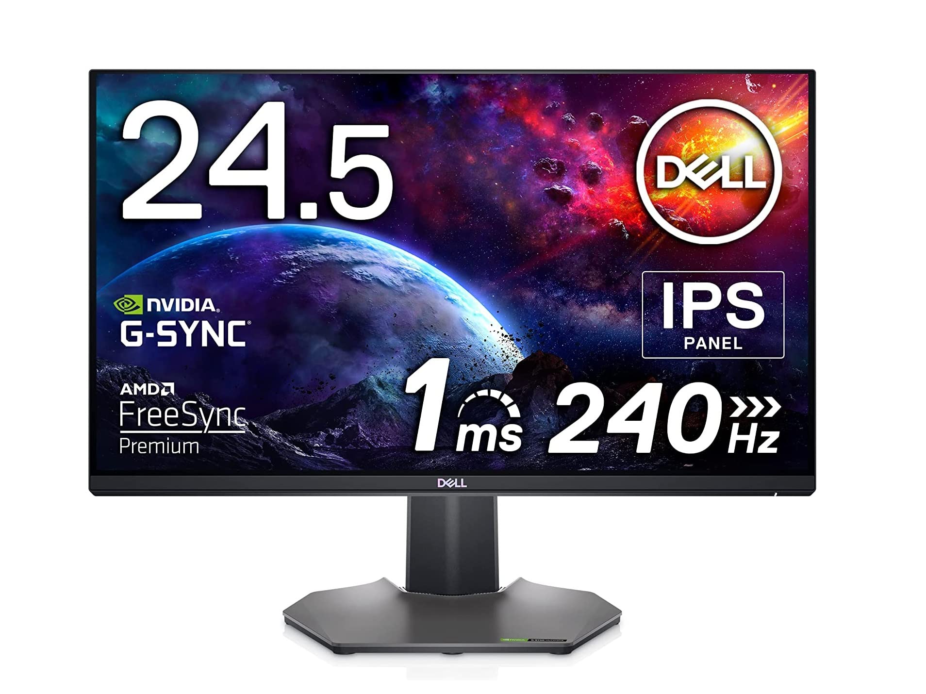 Dell S2522HG 24.5 Inch Full HD 240Hz Gaming Monitor with IPS Technology, Anti-Glare Screen, Dark Metallic Grey - Perfect for Esports, Competitive Gaming & Home Office Setup