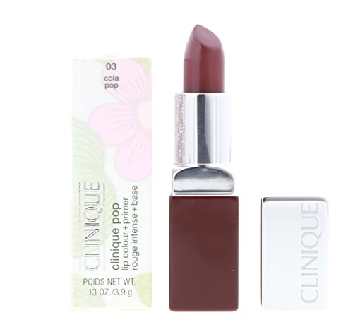 Clinique Pop Lip Colour + Primer - #03 Cola Pop 3.9g/0.13oz - Long-Lasting Hydrating Lipstick with Built-In Primer for Smooth Application - Perfect for Everyday Wear, Date Night & Special Occasions