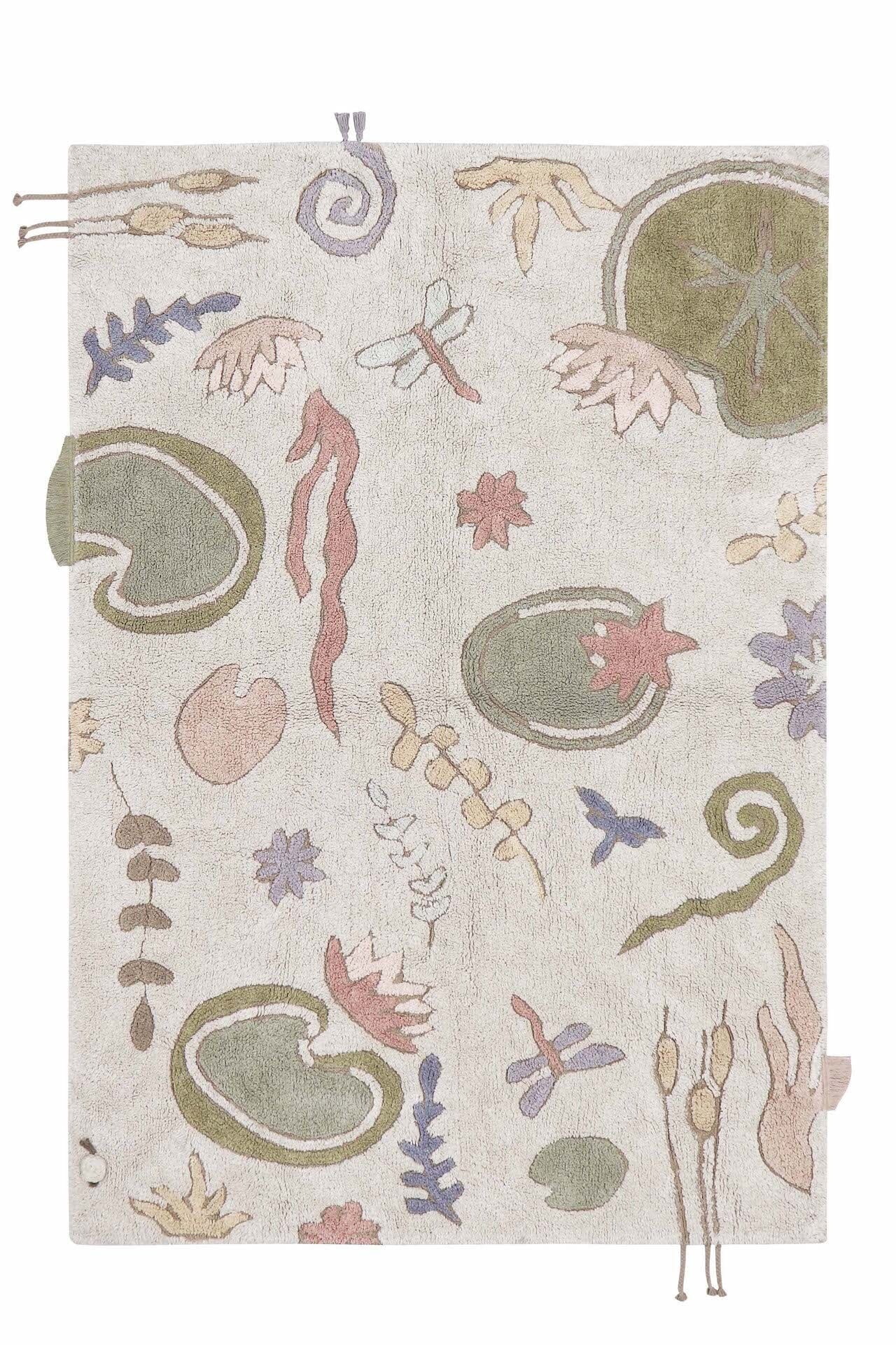 Lorena Canals Machine Washable Kids Play Rug - Botanic Fantasy Design | Non-Slip Nursery Rug for Playroom, Bedroom & Daycare | Eco-Friendly & Safe for Toddlers
