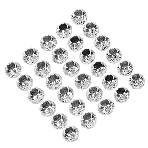 Dreadlocks Hair Beads for Men & Women - 30pcs Stainless Steel Beard & Hair Decoration Beads for Unique Hairstyles - Perfect for Daily Wear, Festivals, and Bohemian Style