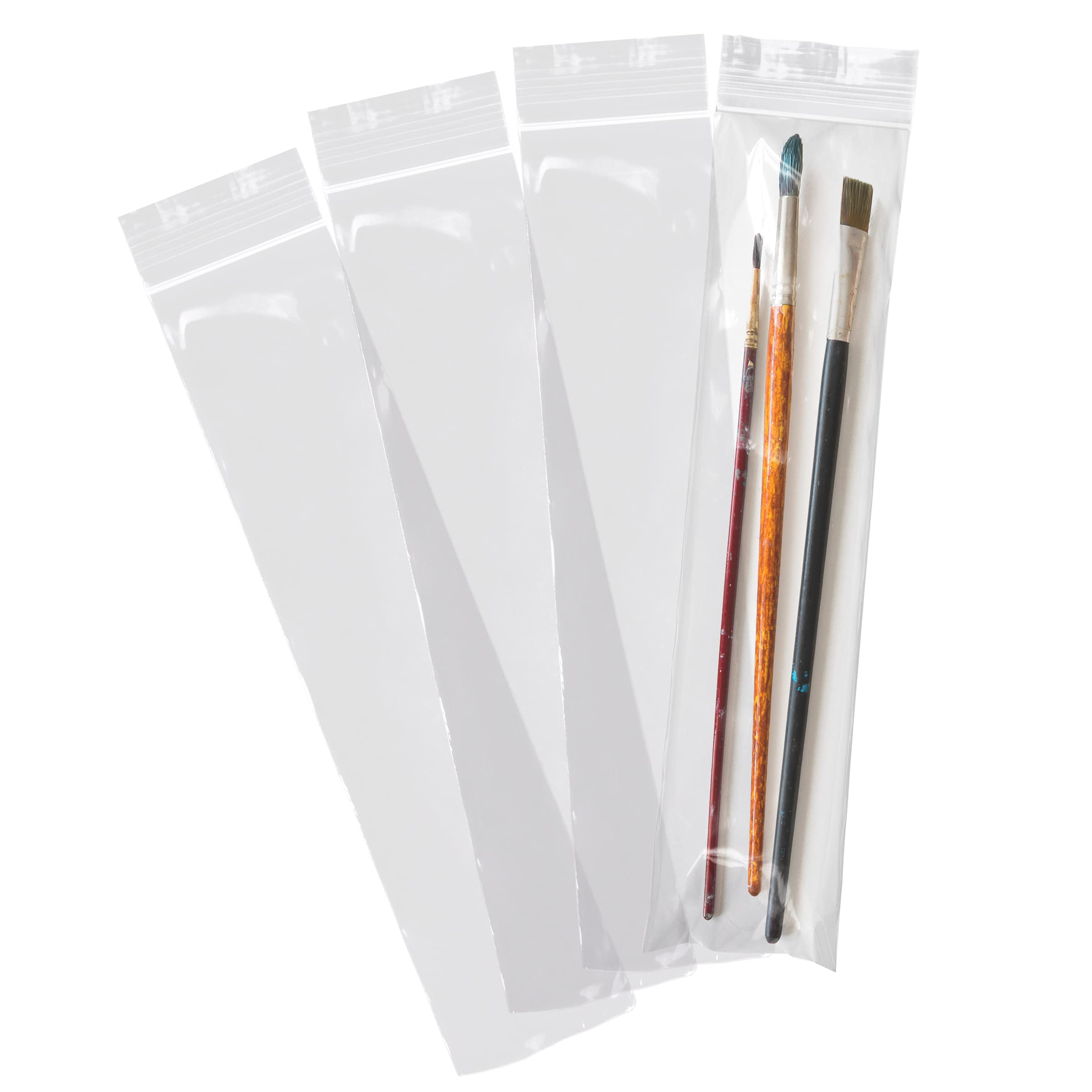APQ 1000 Pack 3x14 Inch Clear Reclosable Zipper Bags - 2 Mil Thick Waterproof Plastic Storage Bags with Secure Zipper Closure for Jewelry, Crafts, Industrial Use & Organizing Small Items