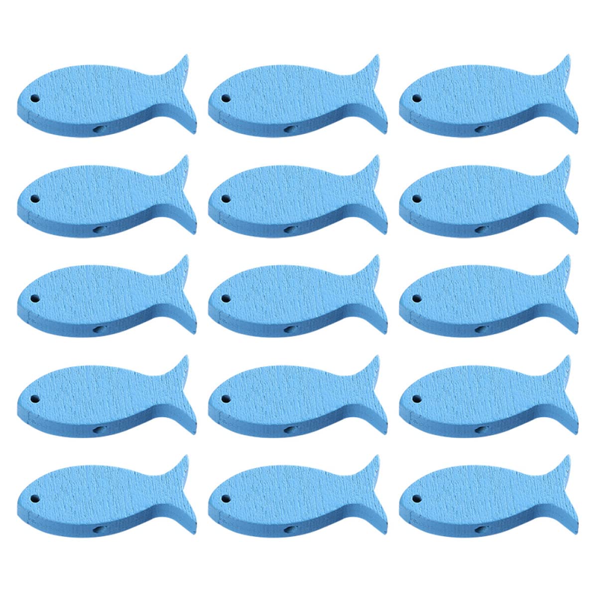 COHEALI 100Pcs Wooden Fish Cutouts - Beach Theme Bathroom Decor, Ocean Animal Wooden Fish Pieces for DIY Crafts, Scrapbooking, Wall Art & Coastal Home Decor