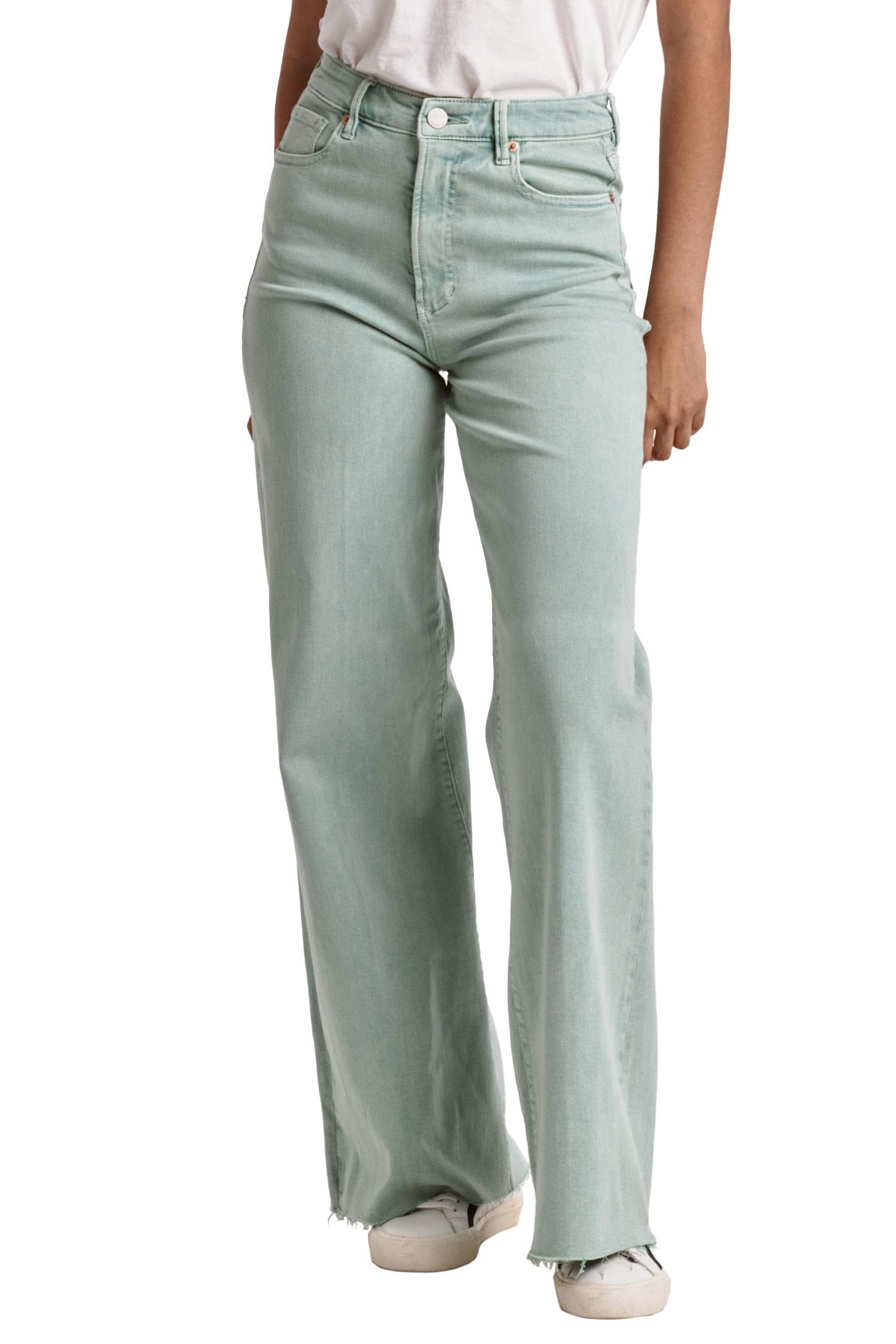 DEAR JOHN Fiona Women's High Rise Wide Leg Jeans - Comfortable Stretch Denim Pants for Casual Wear, Office & Weekend Outfits