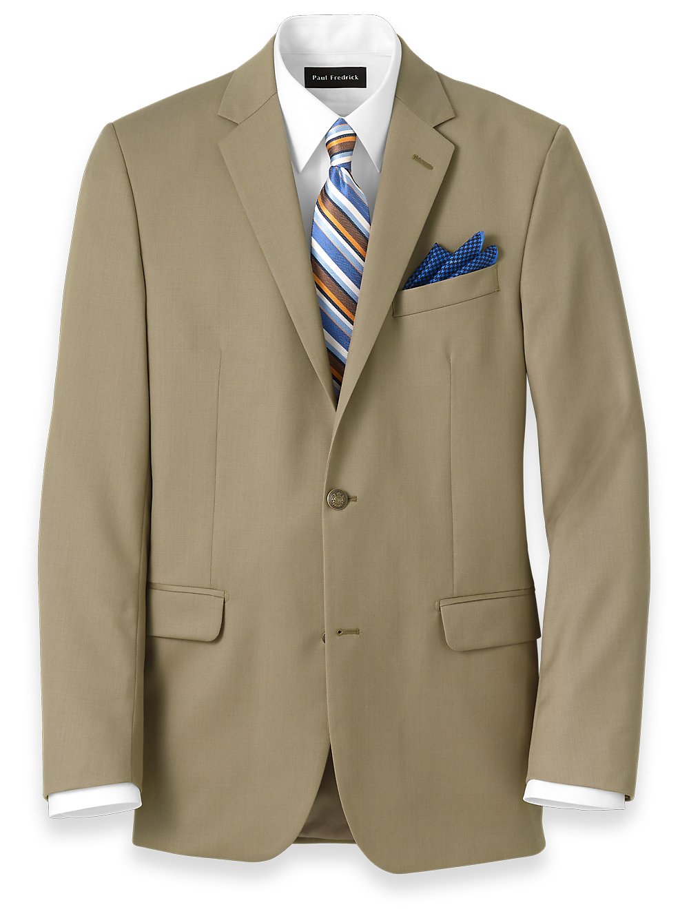 Tailored Fit Wool Travel Blazer for Men - British Tan | Wrinkle-Resistant Business Casual Jacket | Perfect for Office, Travel & Formal Occasions