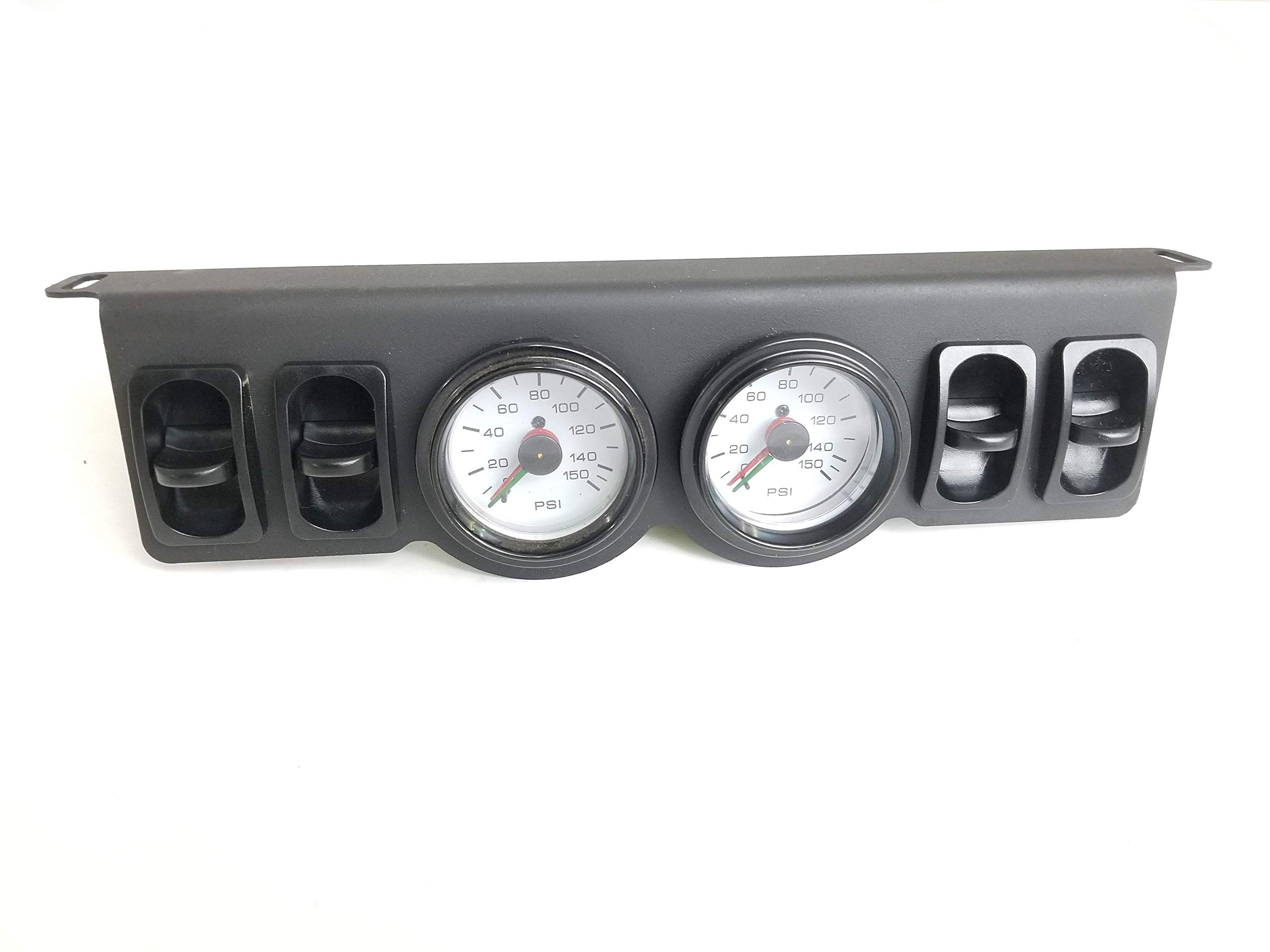 Universal Air Ride Helper Suspension Kit - 4 Corner Control Panel with 150 PSI Gauges, Quad Paddle Switches & 1/4