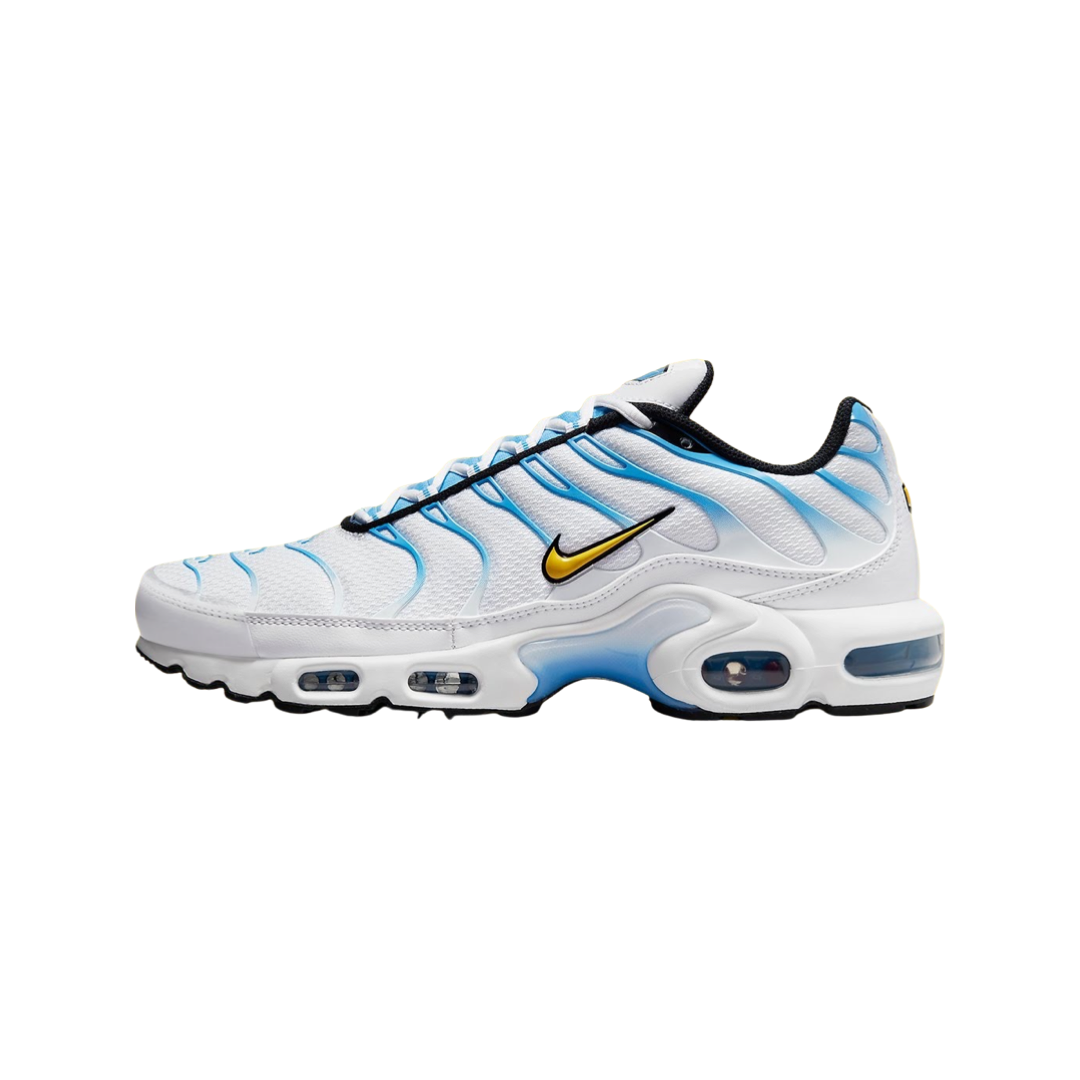 Nike Air Max Plus Running Shoes - Poseidon Blue/University Gold/White for Men | Comfortable Cushioned Sneakers for Running, Gym & Casual Wear