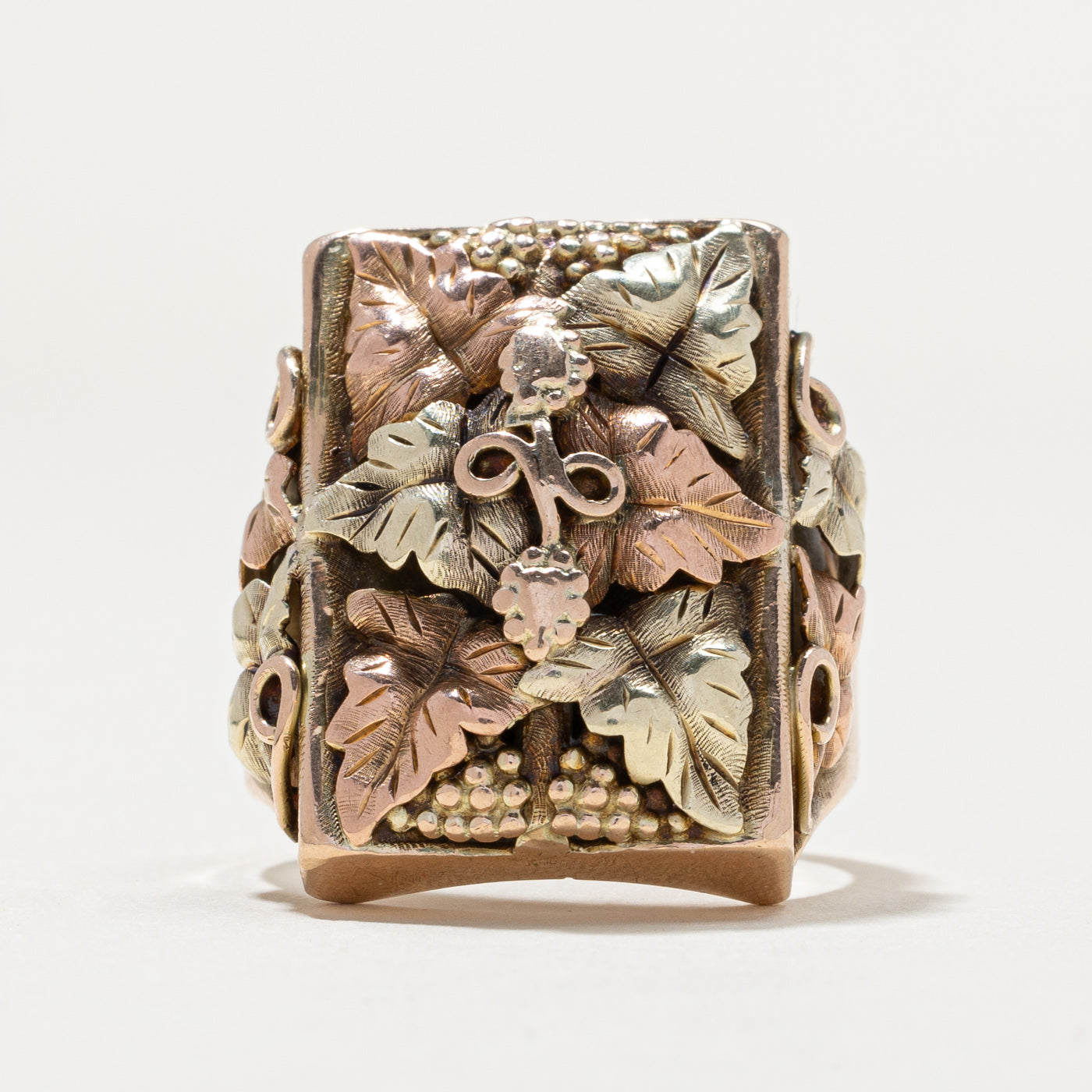 10K Black Hills Gold Leafy Vine Cocktail Ring for Women - Size 11 | Elegant Statement Jewelry for Parties, Weddings & Special Occasions