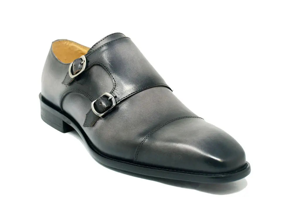 Premium Double Monk Strap Leather Loafers for Men - Classic Dress Shoes for Business, Office & Formal Occasions