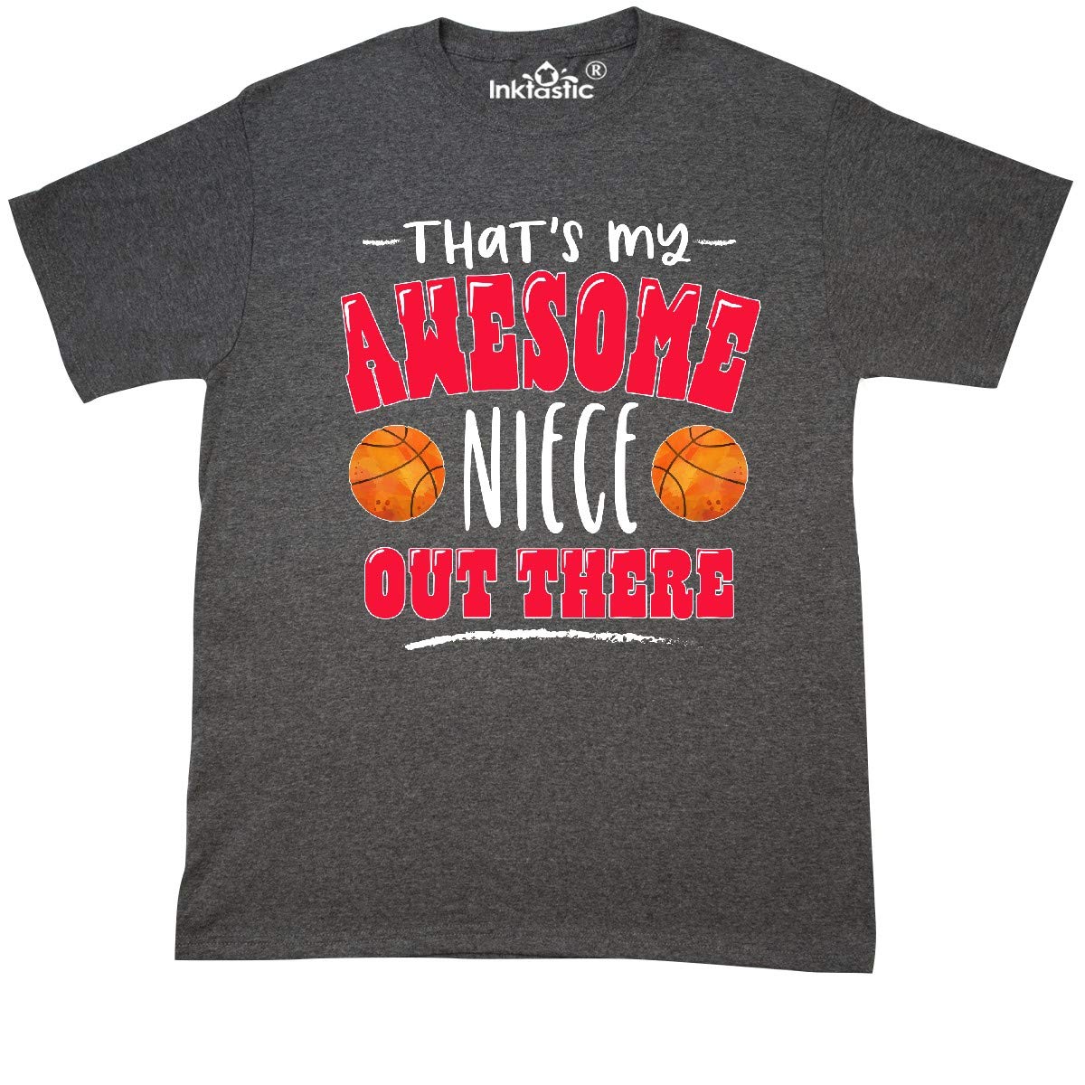 Inktastic 'That's My Awesome Niece' Basketball Design T-Shirt - Perfect Gift for Nieces Who Love Basketball & Sports