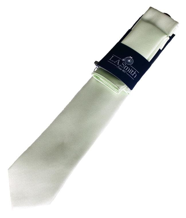 LA Smith Poly Green Tie and Tie Bar Set for Men - Premium Silk-Like Necktie with Matching Tie Clip - Perfect for Weddings, Business, and Formal Events