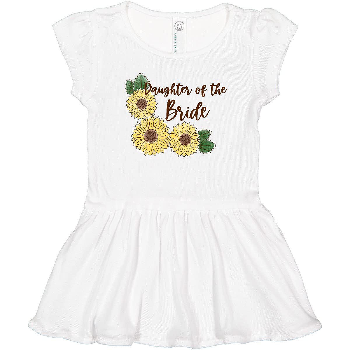 Daughter of The Bride Sunflower Toddler Dress for Weddings & Parties