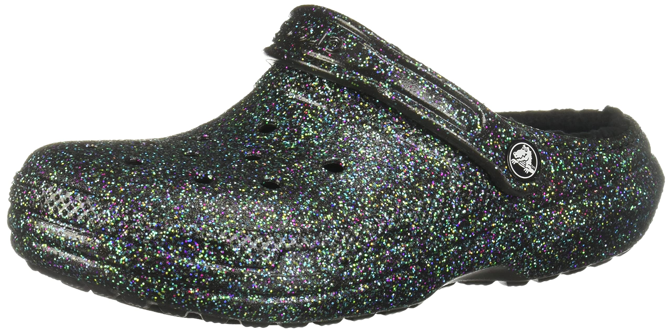Crocs Unisex-Adult Classic Lined Glitter Clogs - Comfortable Slip-On Shoes for Men & Women - Perfect for Indoor, Outdoor, Casual Wear & Work