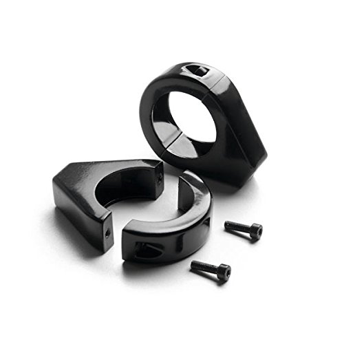 Krator Black 39mm Turn Signal Relocation Fork Clamp Kit for Victory Hammer & 8-Ball Motorcycles - Easy Installation, Improved Visibility for Safer Night Riding