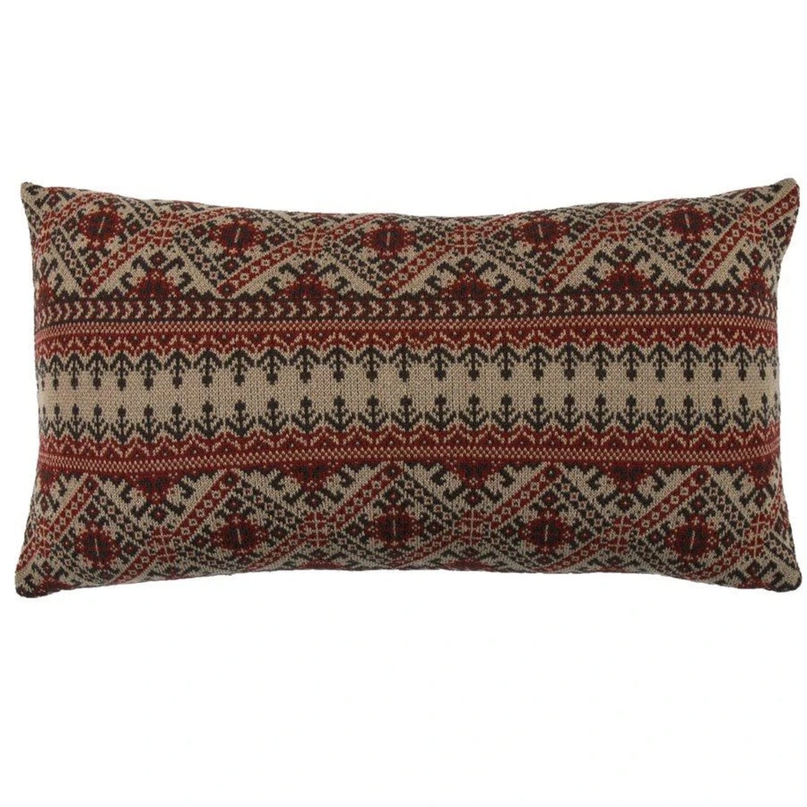 Cozy Fair Isle Knit Body Pillow - Soft Huggable Long Pillow for Cuddling, Sleeping & Decor - Perfect for Home, Bedroom, Sofa & Gift Giving