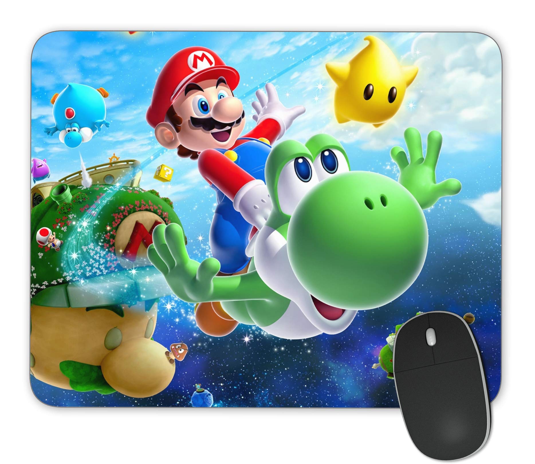 Custom Non-Slip Gaming Mouse Pad with Super Mario Design - Ergonomic Office Computer Accessory for PC, Laptop & Workstation - Perfect for Gamers, Programmers & Office Professionals