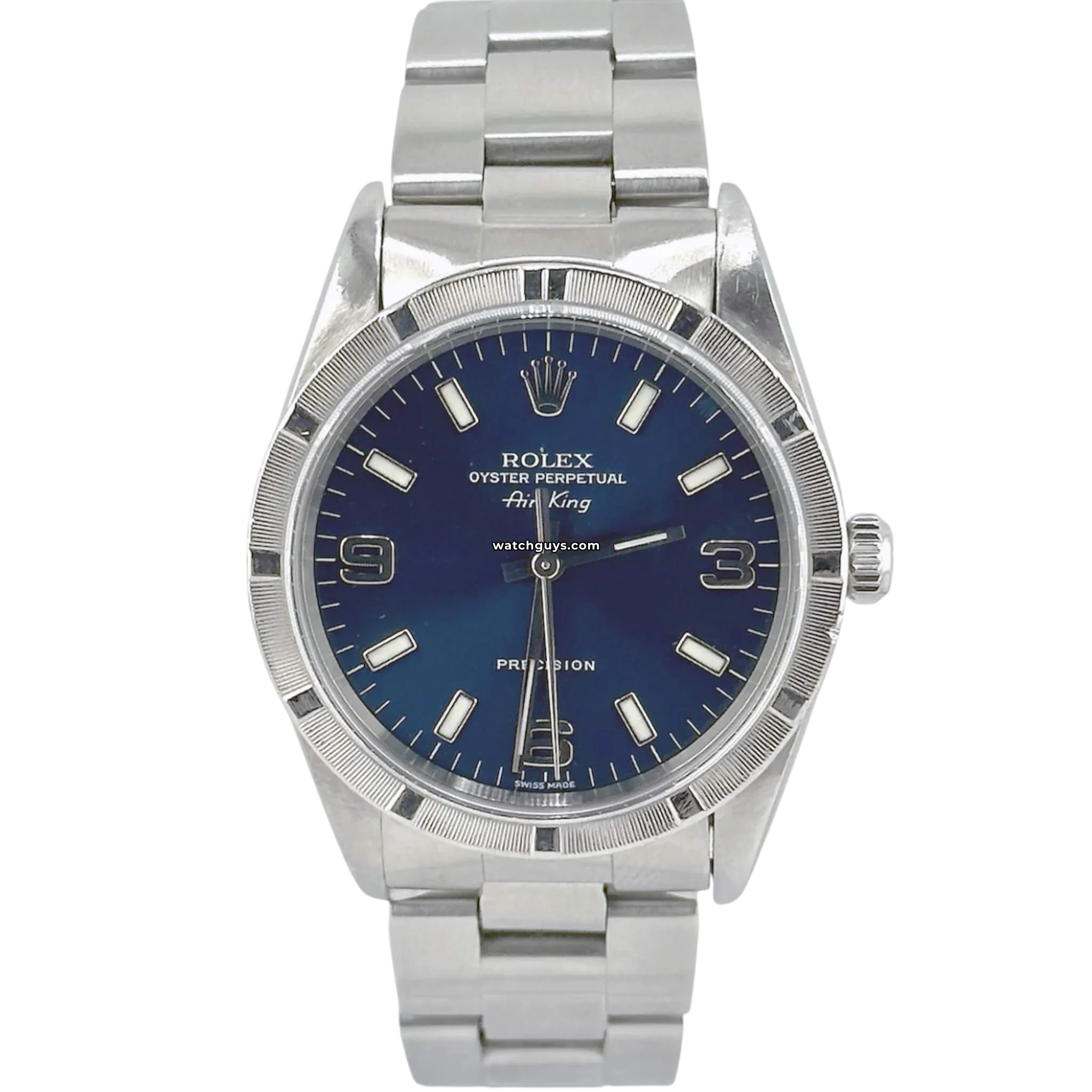 Rolex Air King 14010 Blue Dial Stainless Steel Men's Watch - Luxury Timepiece for Business, Casual & Special Occasions