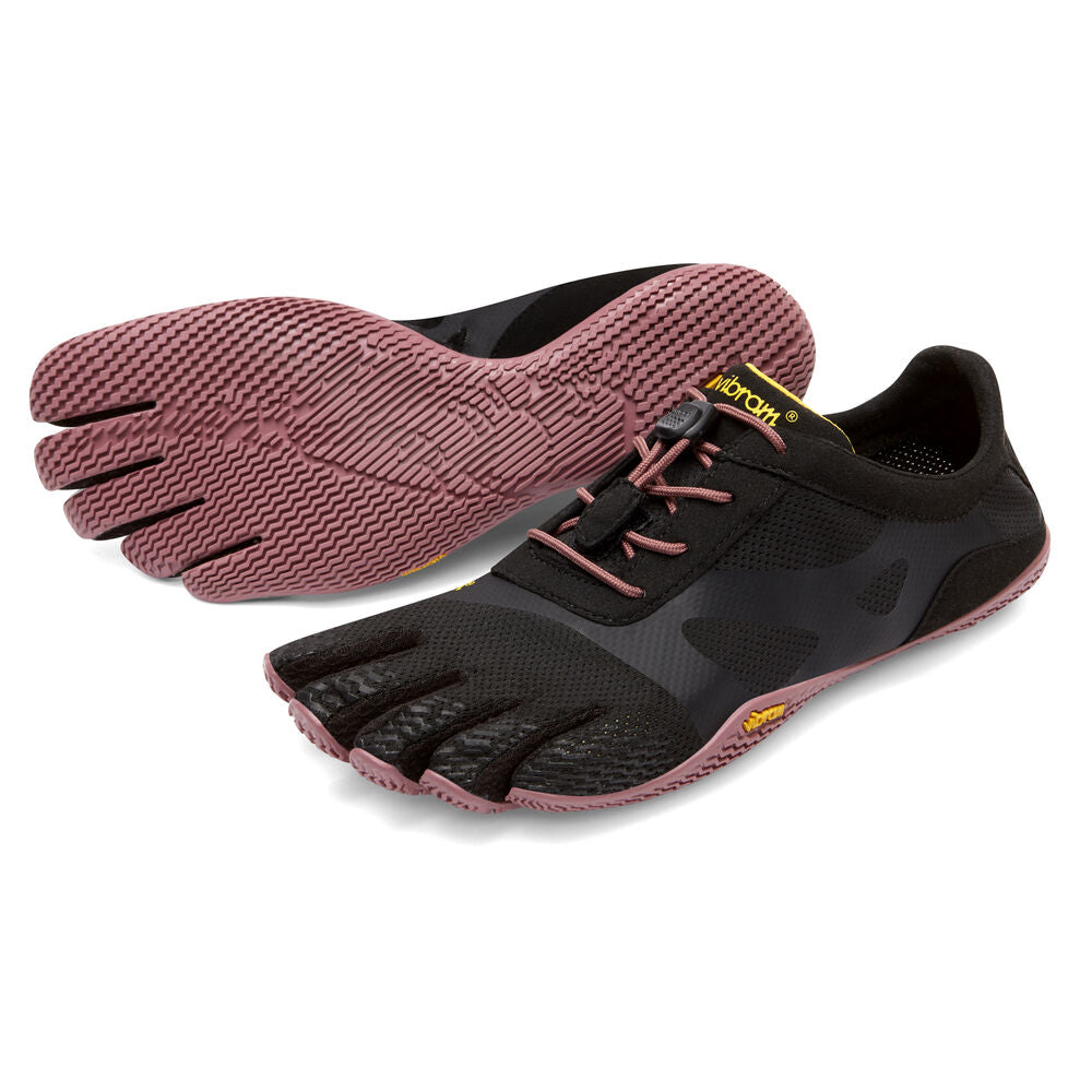 Vibram Women's KSO EVO Barefoot Shoes - Black/Rose - Lightweight Minimalist Trail Running & Gym Workout Shoes for Women