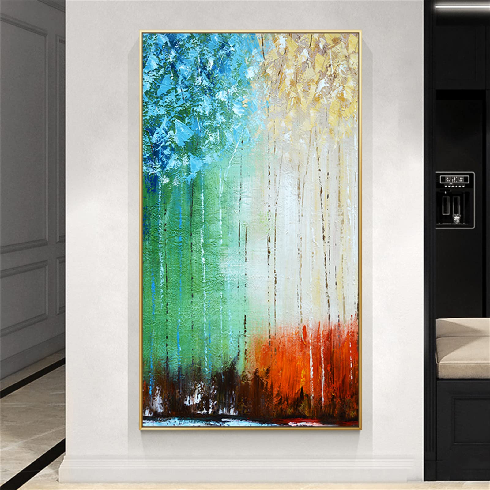 Premium Diamond Painting Kits for Adults - Four Seasons Full Drill Diamond Art with Crystal Rhinestones (32x88in) | DIY Wall Decor, Home Decoration & Relaxation Craft Project