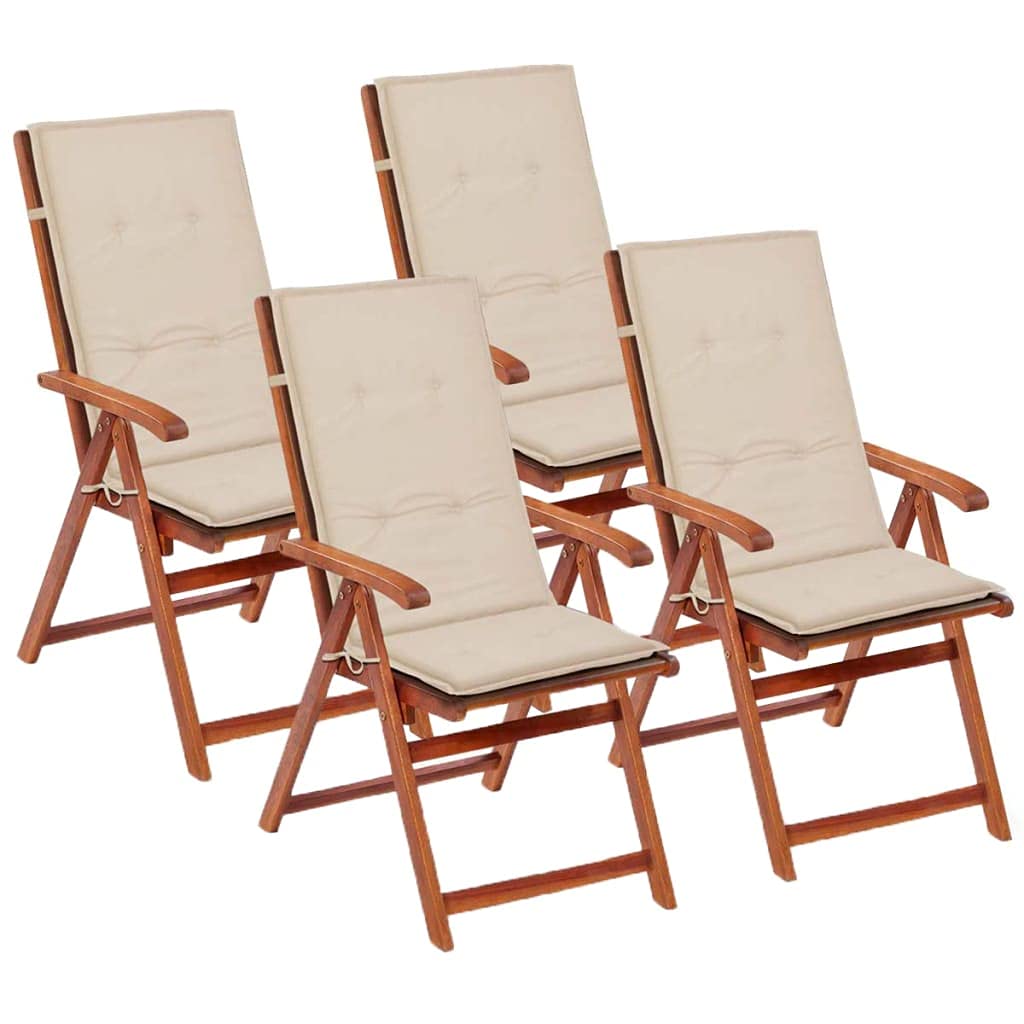 Premium 4-Piece Outdoor/Indoor Bench & Garden Chair Cushions Set - 47.2