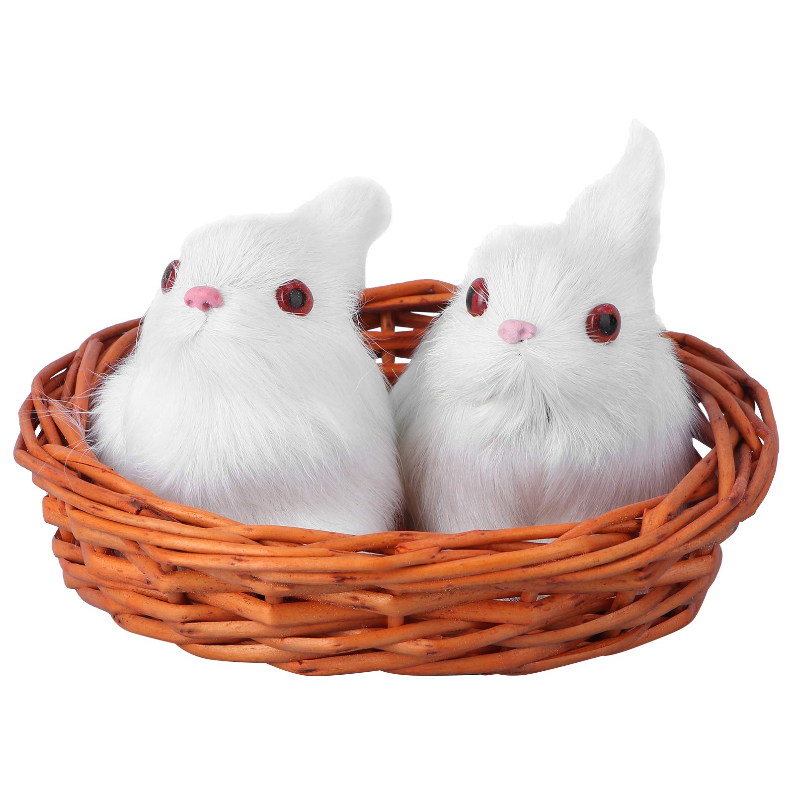 Easter Rabbit Decor - White Simulation Bunny for Home & Party Celebration