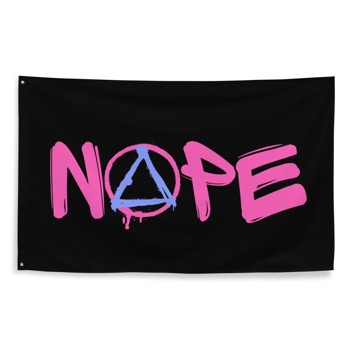 Nope Wall Flag - Funny Sarcastic Home Decor for Living Room, Bedroom, or Dorm - Perfect for Parties, Gifts & Room Decorations