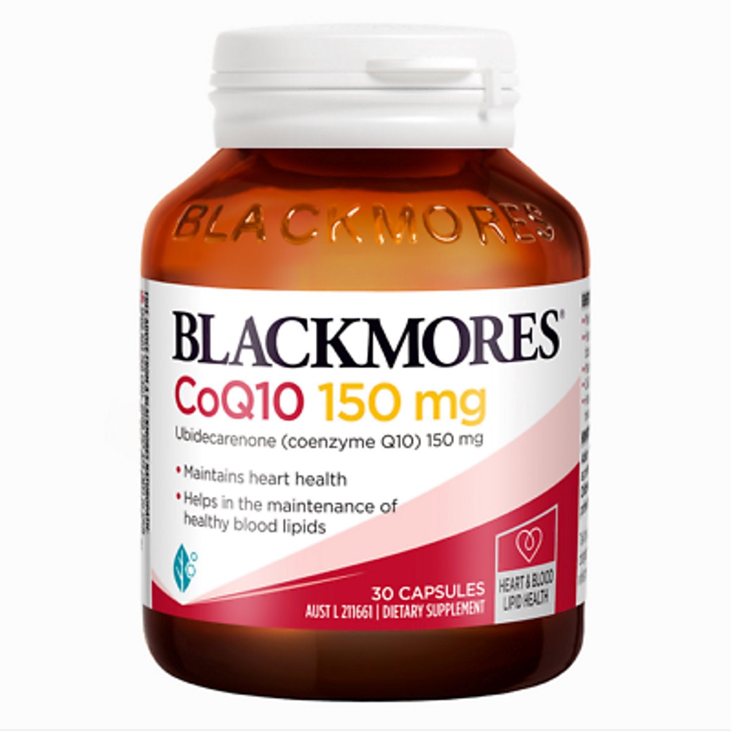 Blackmores CoQ10 150mg Supplement - Supports Heart Health & Energy - Antioxidant for Cardiovascular Wellness - Perfect for Active Lifestyles & Daily Wellness Routine