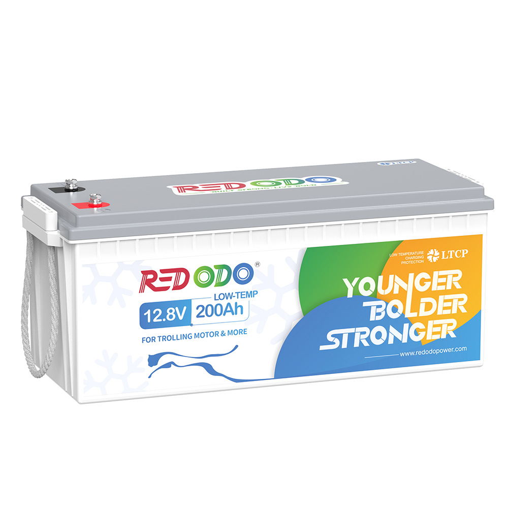 Redodo 12V 200Ah Low Temperature Lithium Battery - 1280W High Power Output | Deep Cycle LiFePO4 Battery for RV, Solar, Off-Grid Systems | Perfect for Camping, Marine & Home Backup Power