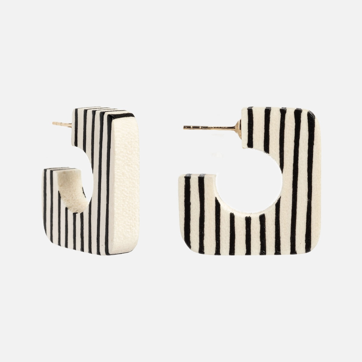 Krasner Square Hoop Earrings for Women - 14K Gold Plated Minimalist Geometric Stud Earrings | Perfect for Everyday Wear, Office, and Special Occasions