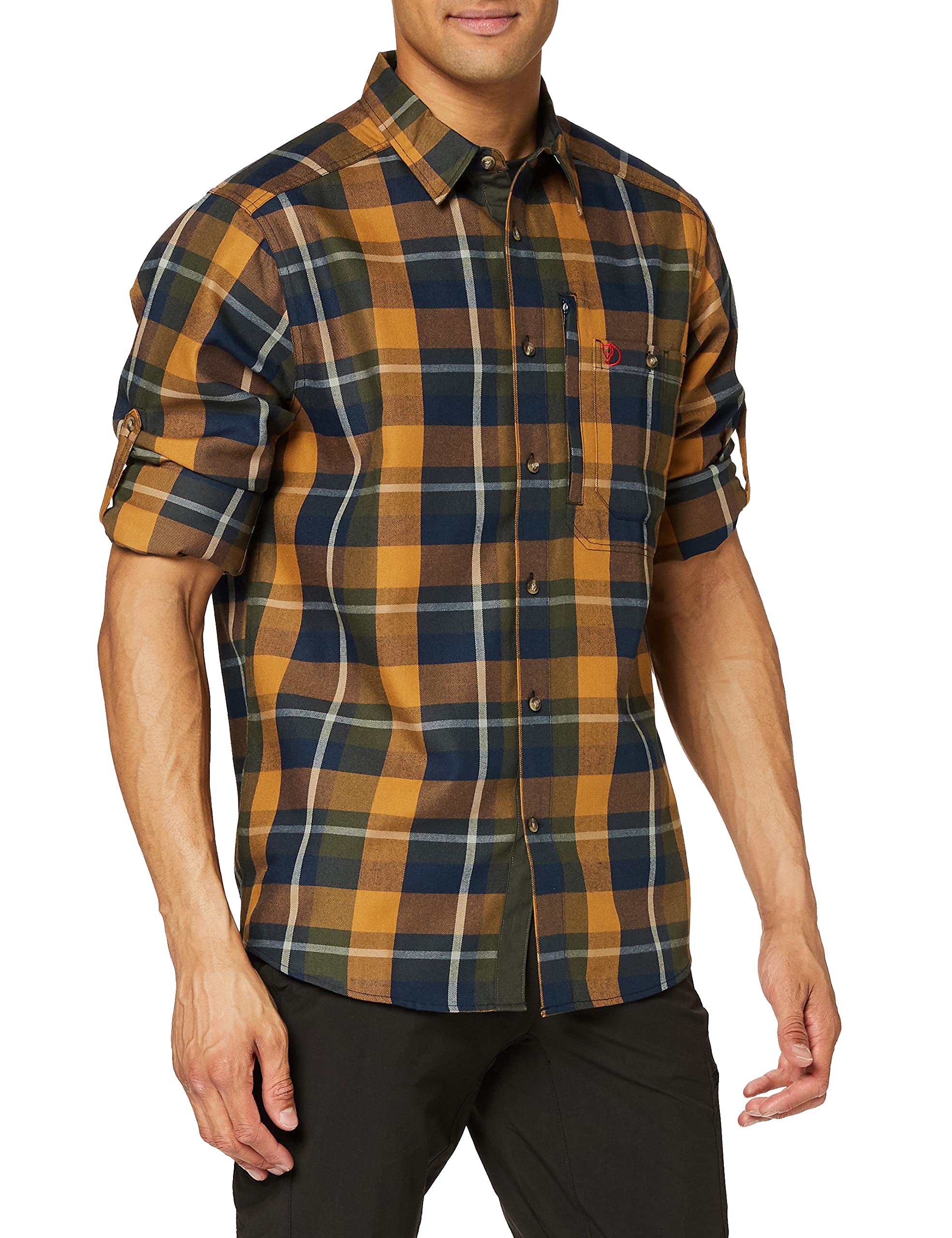 Fjällräven Men's Fjallglim Shirt - Lightweight Outdoor Hiking & Travel Button-Up Shirt for Adventure & Casual Wear