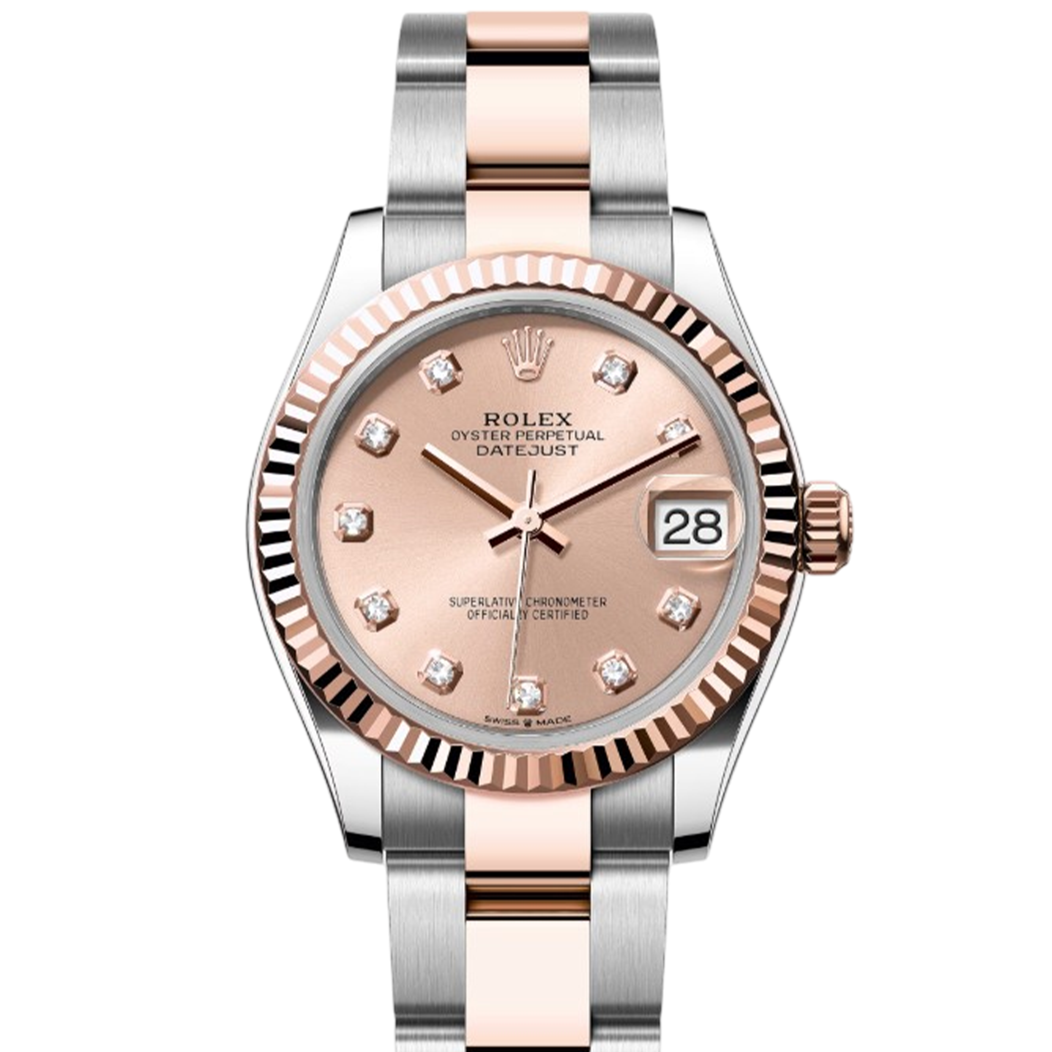 Rolex Datejust 278271 36mm Rose Gold Diamond Watch - Luxury Swiss Automatic Timepiece for Men & Women - Perfect for Weddings, Anniversaries & Special Occasions