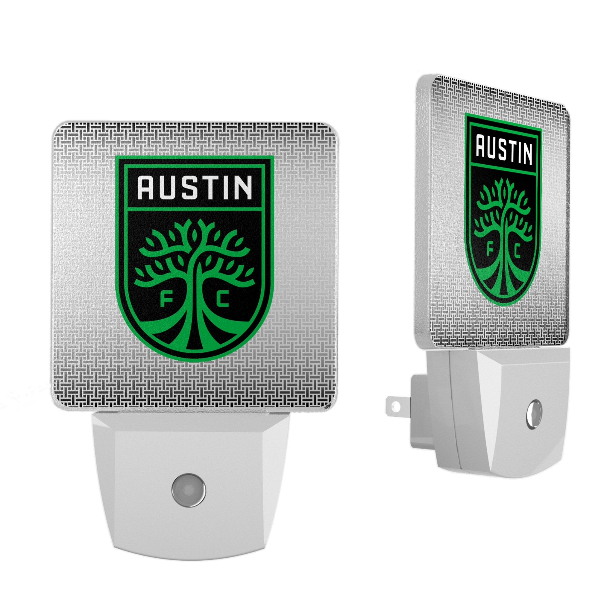 Austin FC Linen Night Light 2 Pack - Soft Glow LED Bedside Lamps for Nursery, Bedroom & Home Decor - Perfect for Kids Room, Dorm & Gift Giving
