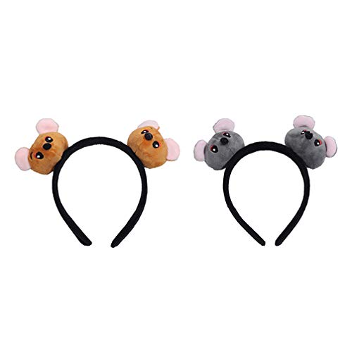 Amosfun 2PCS Mouse Ears Headband - Cute Animal Hair Band for Halloween, Birthday Party, Christmas Costume & Carnival Accessories | Perfect for Dress Up, Cosplay, Themed Events & Festive Celebrations