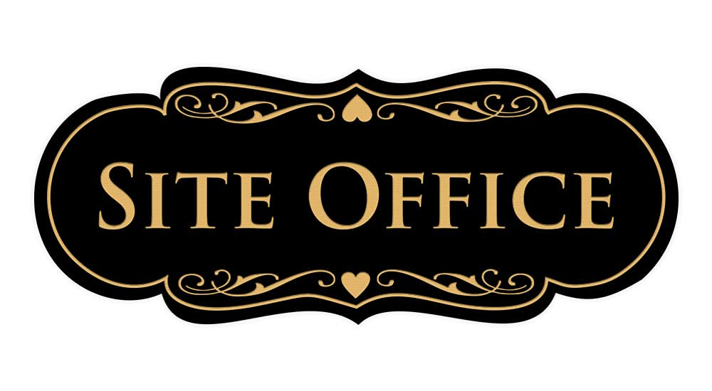 ByLITA Designer Office Sign - Black & Gold Medium Size - Perfect for Corporate Offices, Reception Areas, and Professional Workspaces