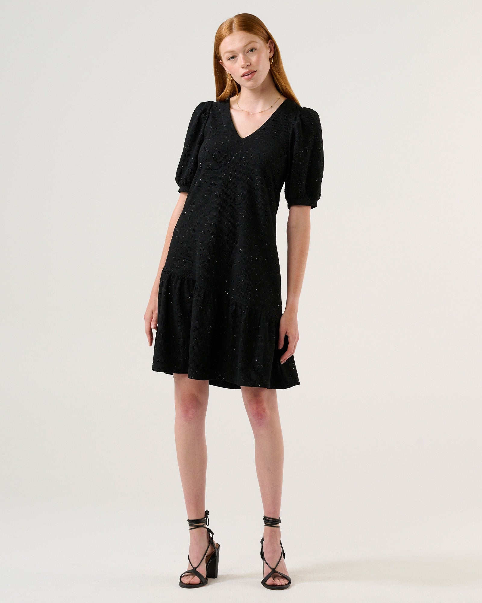 Starlett Women's Black Dress - Elegant & Comfortable for Casual Wear, Office, and Evening Events