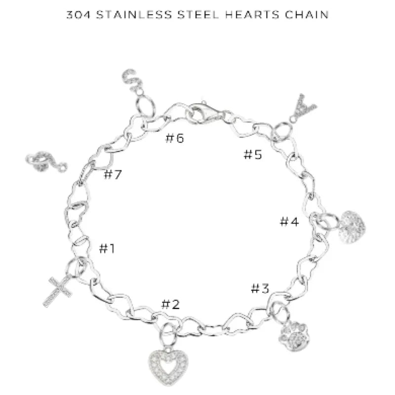 Elegant Charm Bracelet with Assorted Charms - Perfect for Gifts, Parties & Everyday Wear | $46.00