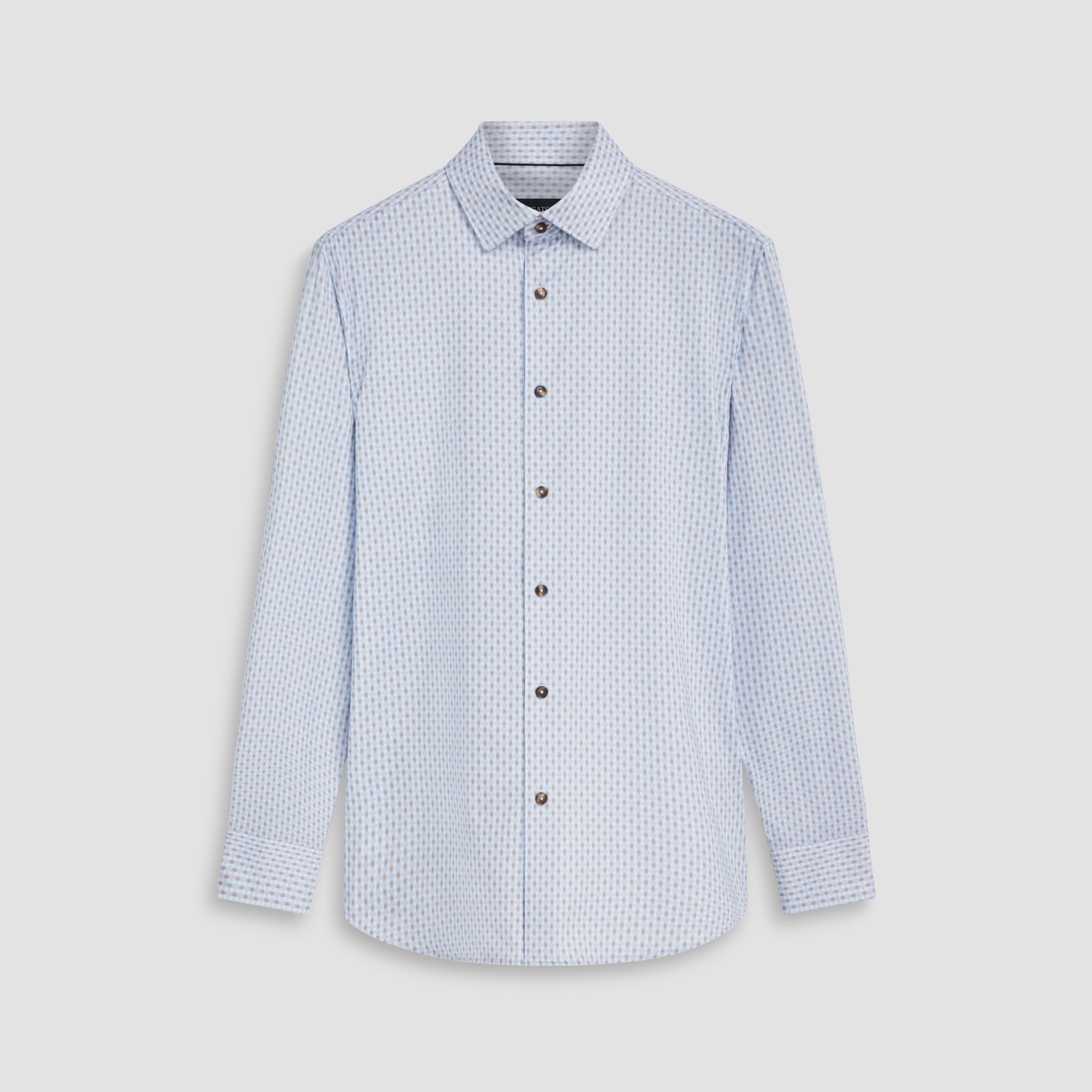 James Basketweave Cotton Shirt for Men - Breathable & Comfortable Button Down Casual Shirt - Perfect for Office, Date Night & Summer Outings