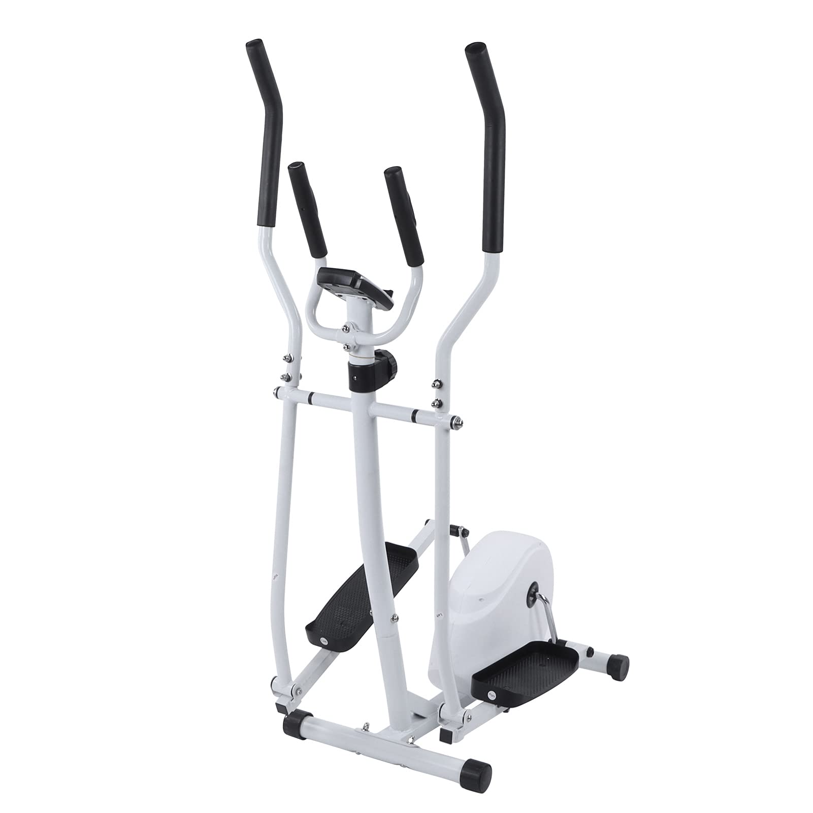 Magnetic Elliptical Trainer for Home - Portable Quiet Cross Trainer with Heart Rate Monitor & LCD Display | Indoor Cardio Workout Equipment for Small Spaces, Home Gym & Apartment Fitness
