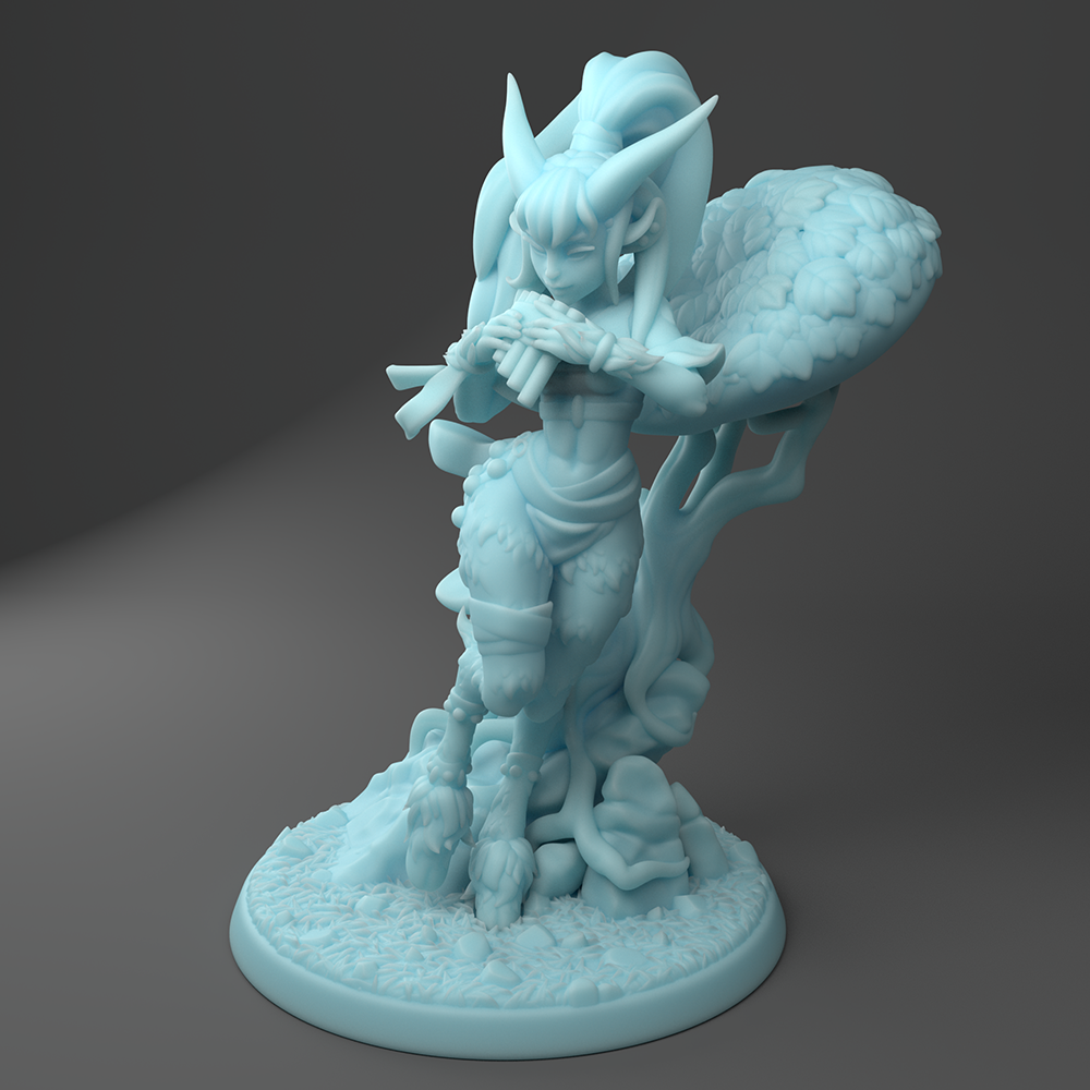 Fauna Satyr Bard Miniature Figure - Fantasy RPG D&D Tabletop Game Character for Collectors & Roleplaying Scenes