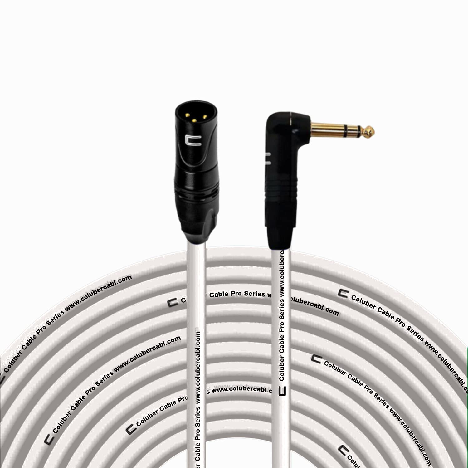 Premium Balanced XLR Male to Right Angle 1/4