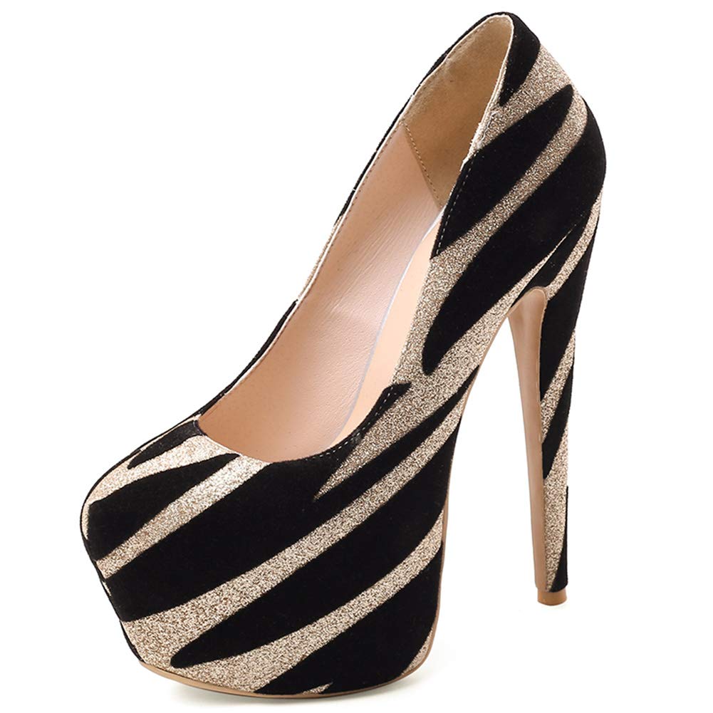 SaraIris Women's Platform High Heel Pumps - Sexy Stiletto Slip-On Party Shoes for Evening Events, Fashion Shows & Catwalk | Comfortable Dress Heels for Weddings, Night Out & Special Occasions