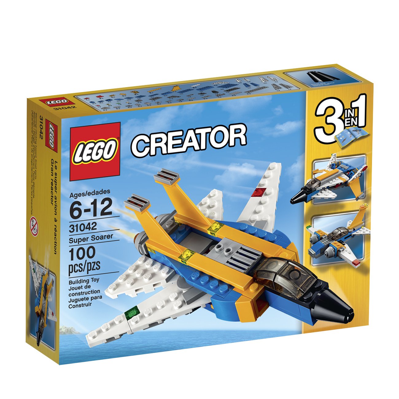 LEGO Creator Super Soarer Building Kit - 100 Pieces STEM Toy for Kids Ages 6-12 | Creative Airplane Model for Imaginative Play & Educational Fun