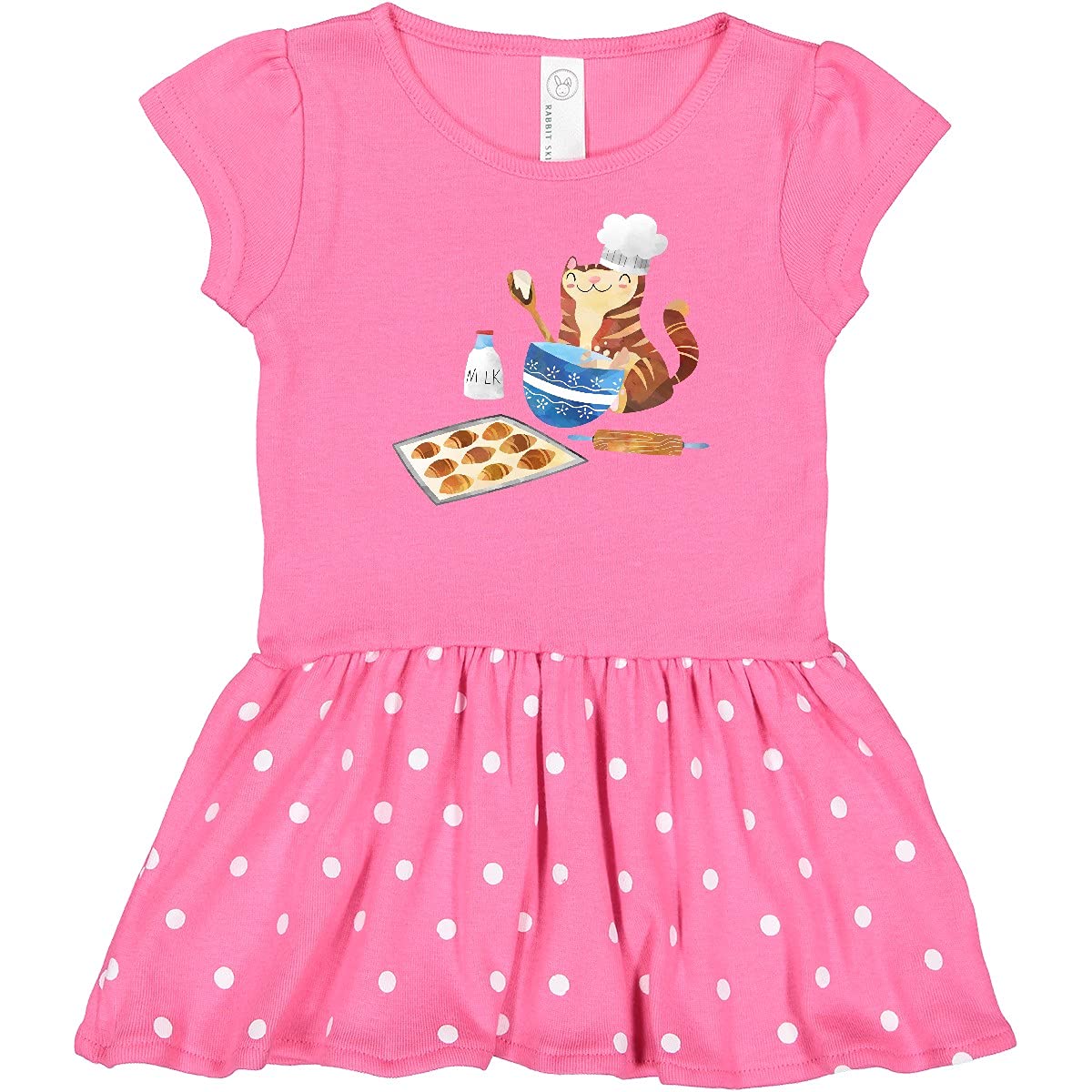 Baker Kitty Infant Dress - Cute Cat with Hat & Cookies for Baby Outfits